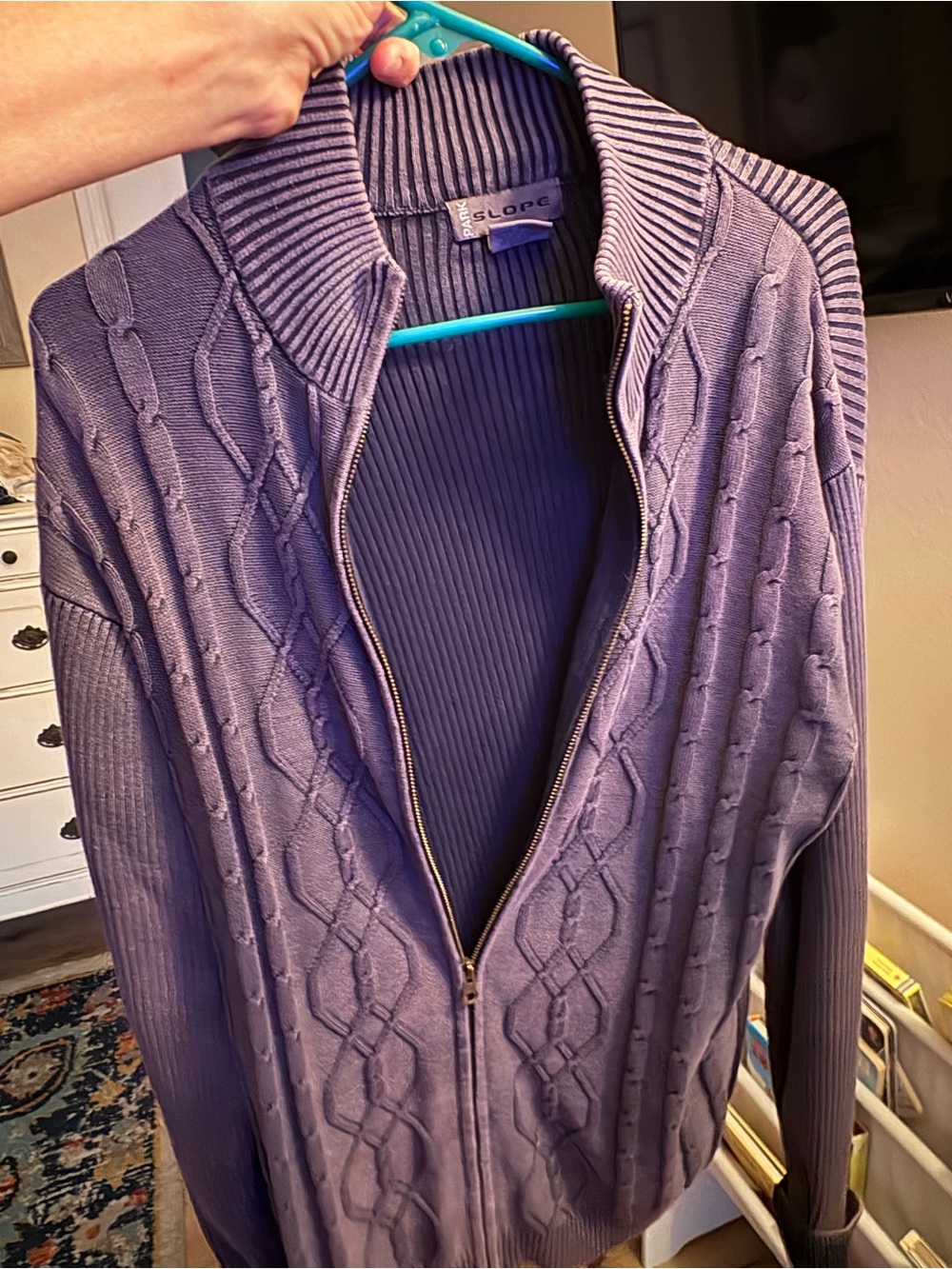 Park Slope Ribbed Knit Top in Purple